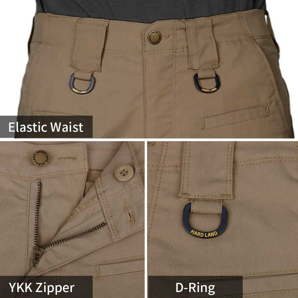 HARDLAND Men's Mechanical Stretch Rip-Stop Work Cargo Pants with Pockets