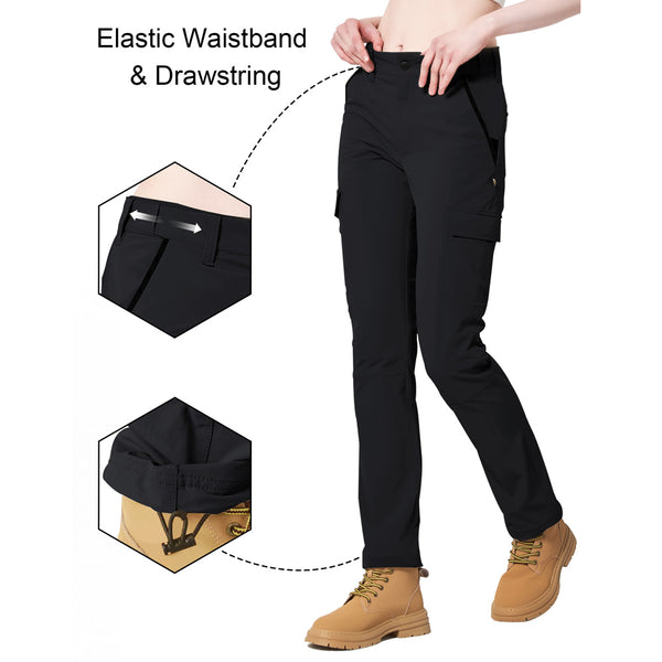 HARDLAND Women's Hiking Quick Dry Cargo Pants with 6 Pockets
