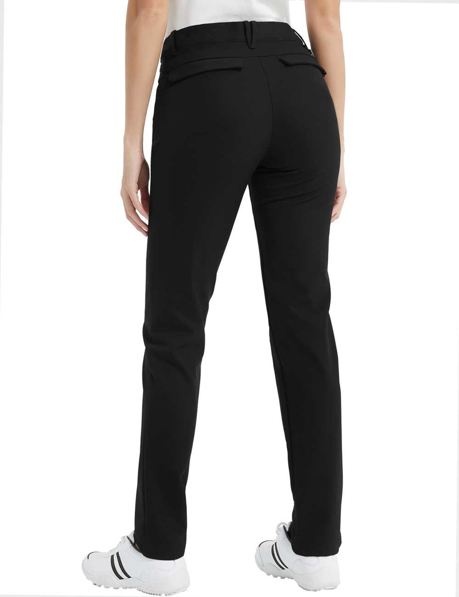 HARD LAND Women's Stretch Golf Pants With Zipper Pockets