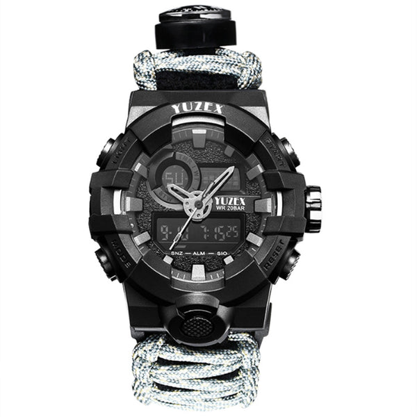 HARDLAND Men's Sports Watches Waterproof Survival Bracelet Watch