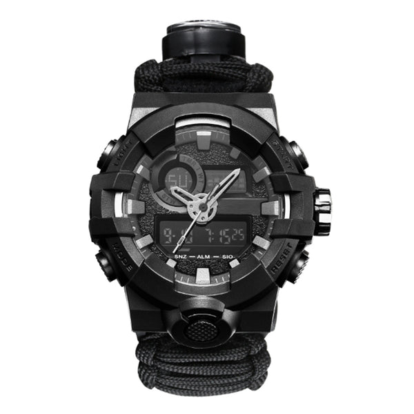 HARDLAND Men's Sports Watches Waterproof Survival Bracelet Watch