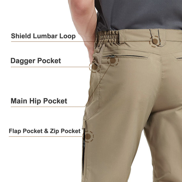 HARDLAND Men's Tactical Pants Water Resistant Ripstop Cargo Work Pants