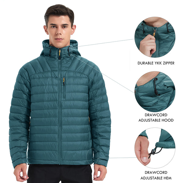 HARDLAND Packable Hooded Down Jacket