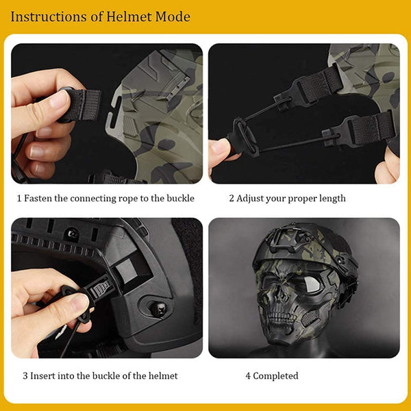 HARDLAND Airsoft Mask Full Face Paintball Mask Anti Fog and Goggles