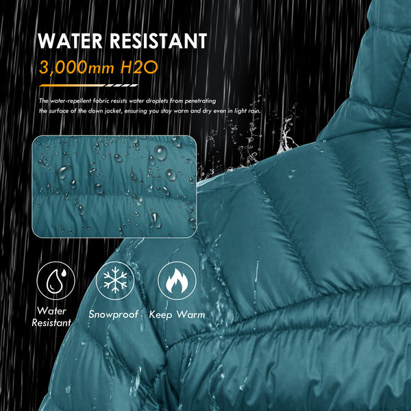 HARDLAND Packable Hooded Down Jacket