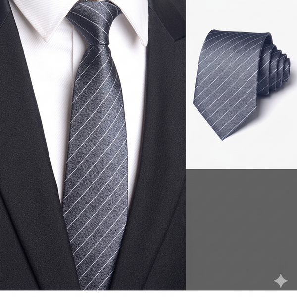 Men’s Classic Neck Tie – Elegant Formal Silk-Look Tie for Business, Wedding & Office Wear