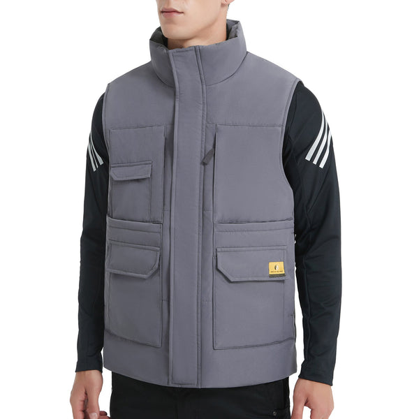 HARD LAND Men's Water-Resistant Padded Puffer Vest