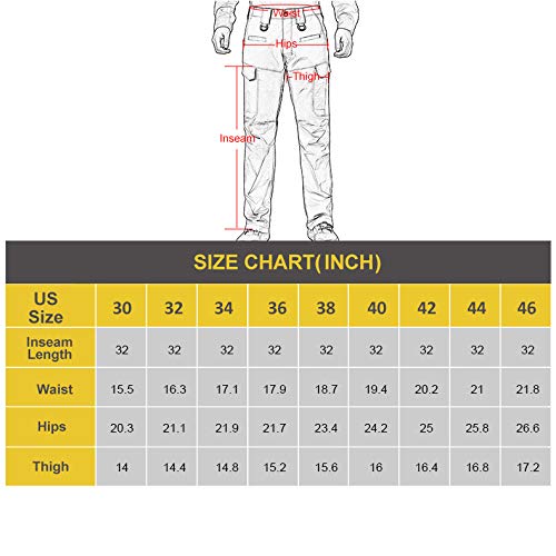 HARDLAND Men's Mechanical Stretch Rip-Stop Work Cargo Pants with Pockets