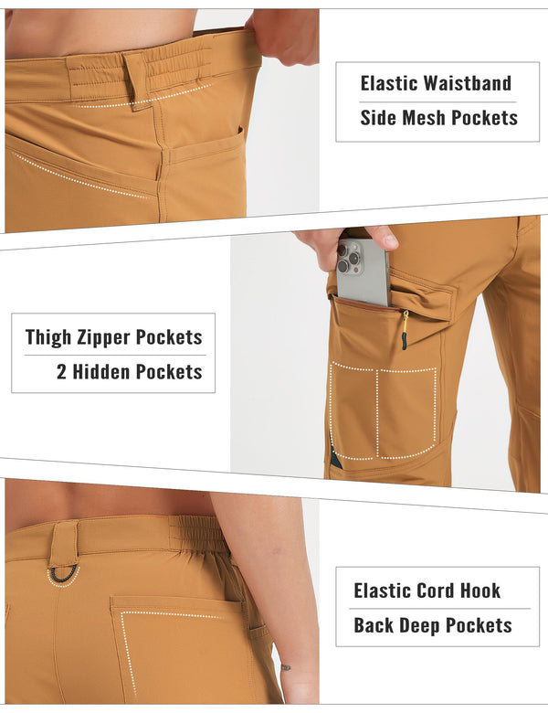 HARD LAND Men's Hiking Quick Dry Lightweight Travel Pants