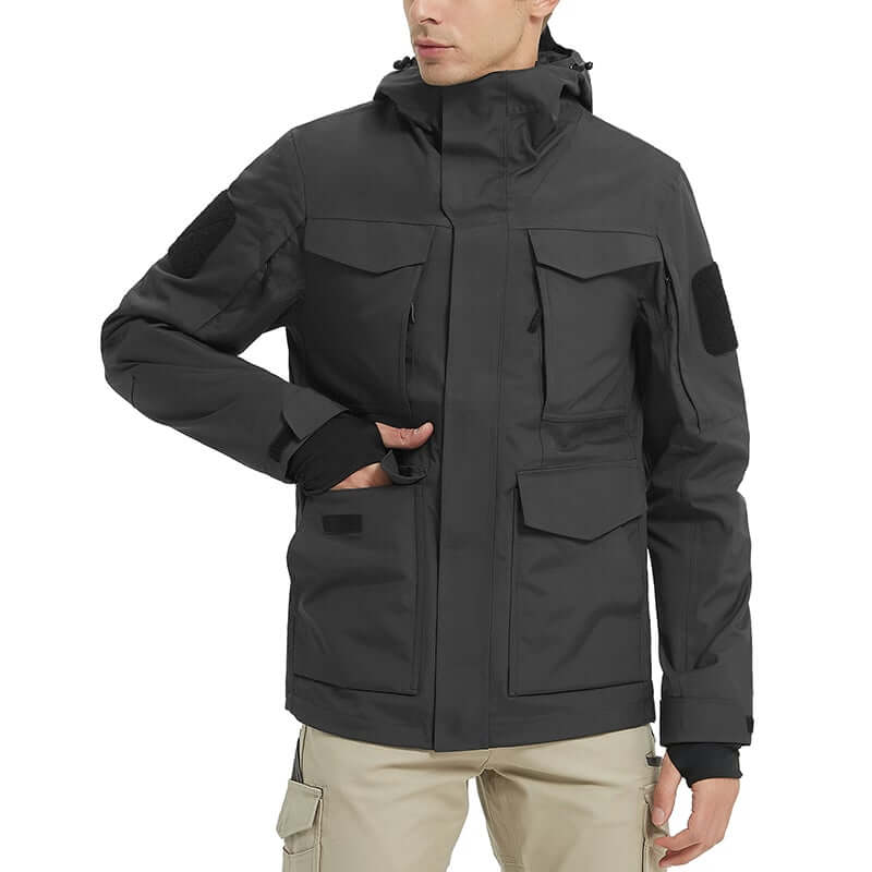 Hardland Tactical Rain Jacket, Men’s Winter Coat, Hard Shell Waterproof Jacket