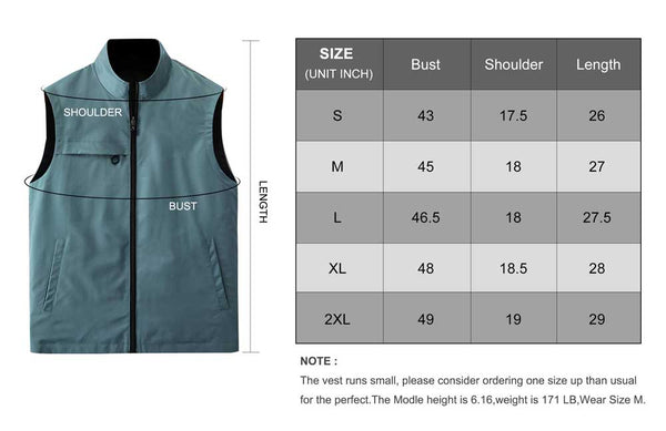 HARD LAND Men's Lightweight Reversible Fishing Vest