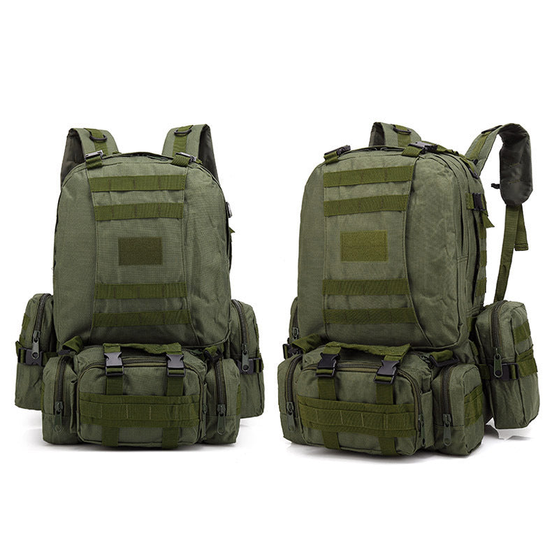 HARDLAND Tactical Backpack 55L with Built-up 3 MOLLE Bags Rucksacks for Travelling, Army Green HARDLAND Tactical Backpack 55L with Built-up 3 MOLLE Bags Rucksacks for Travelling, Army Green