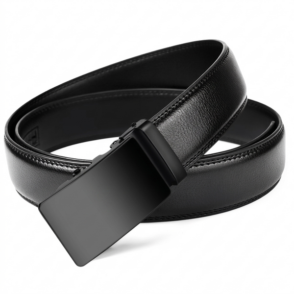 Men’s Genuine Leather Belt – Classic Automatic Buckle Dress Belt for Business, Casual & Formal Wear