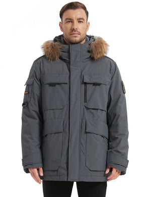 HARDLAND Men's Hooded Down Parka Coat
