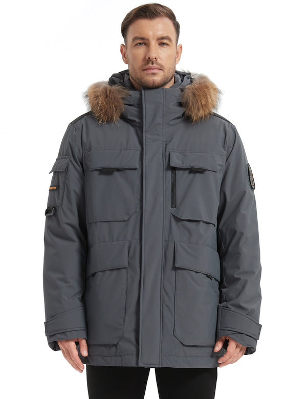 HARDLAND Men's Hooded Down Parka Coat