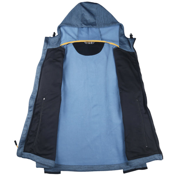HARD LAND Men’s Full Zip Up Hoodie Midweight Hooded Sweatshirt Water Resistant Tactical Fleece Work Jacket - hardlandgear