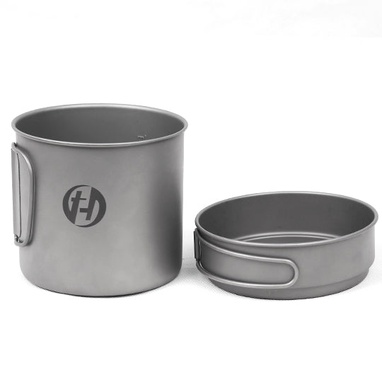 HARDLAND Titanium 1100ml Pot with Pan