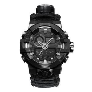 HARDLAND Men's Sports Watches Waterproof Survival Bracelet Watch