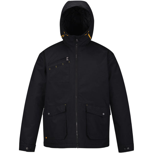 HARD LAND Men’s Waterproof Winter Jacket Insulated Hooded Work Coat Outdoor Parka - hardlandgear