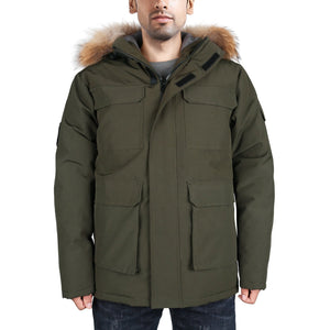 HARDLAND Men's Goose Down Jacket Parka Warm Waterproof Winter Outdoor Hooded - hardlandgear