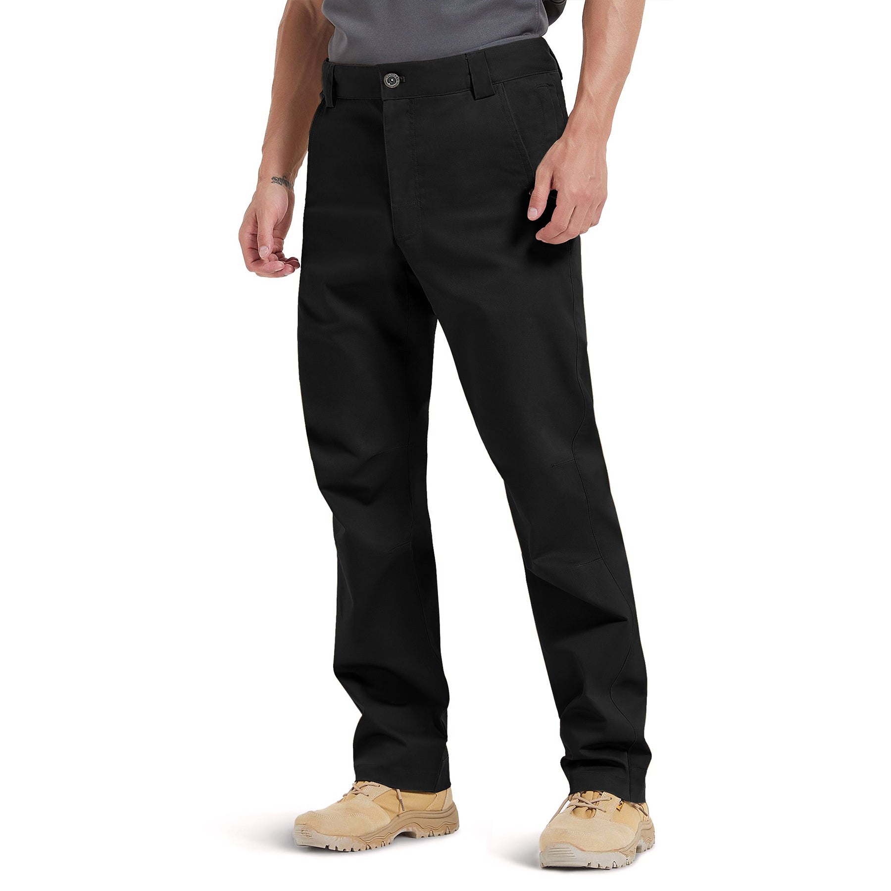 Work Pants Men's Cotton Cargo Pants - Military Style Tactical With 8 Pockets, Relaxed Fit Military Style Trousers - Foto 7