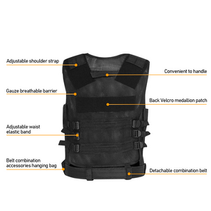 HARDLAND Tactical Vest Adjustable Breathable Combat Training Vest