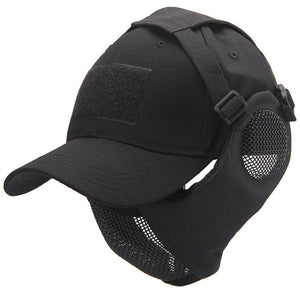 HARDLAND Airsoft Half Face Mask and Hat Set