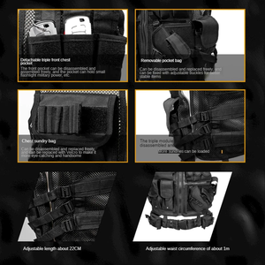 HARDLAND Tactical Vest Adjustable Breathable Combat Training Vest
