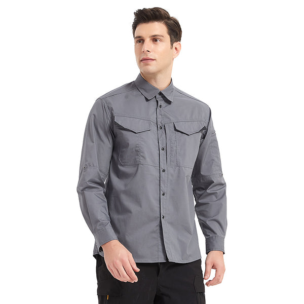 HARD LAND Men's Tactical Quick Dry Long Sleeve Shirts