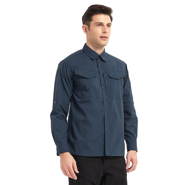 HARD LAND Men's Tactical Quick Dry Long Sleeve Shirts